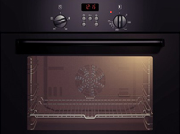 Built-in single 3D hot air oven HBN331S2B black