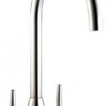 (HS935) Modern pyramid based twin lever kitchen tap mixer