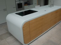 Thermoformed Seagrass corian