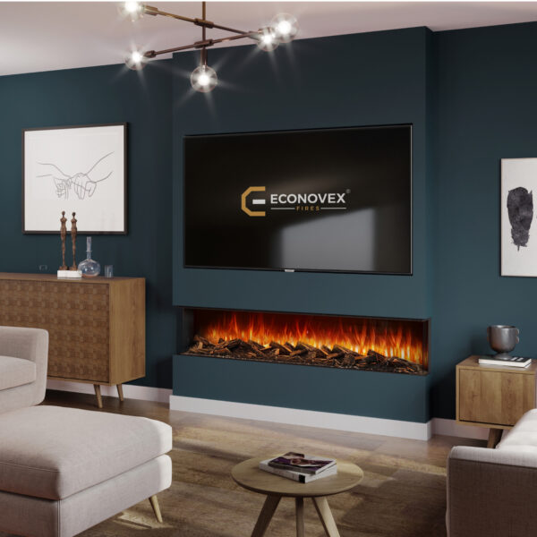 Econovex Fires E1800 Slimline 3 Sided Panoramic